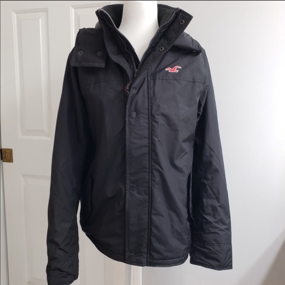 Hollister Other - 🆕✨ Hollister Coat Black Young Mens Size L